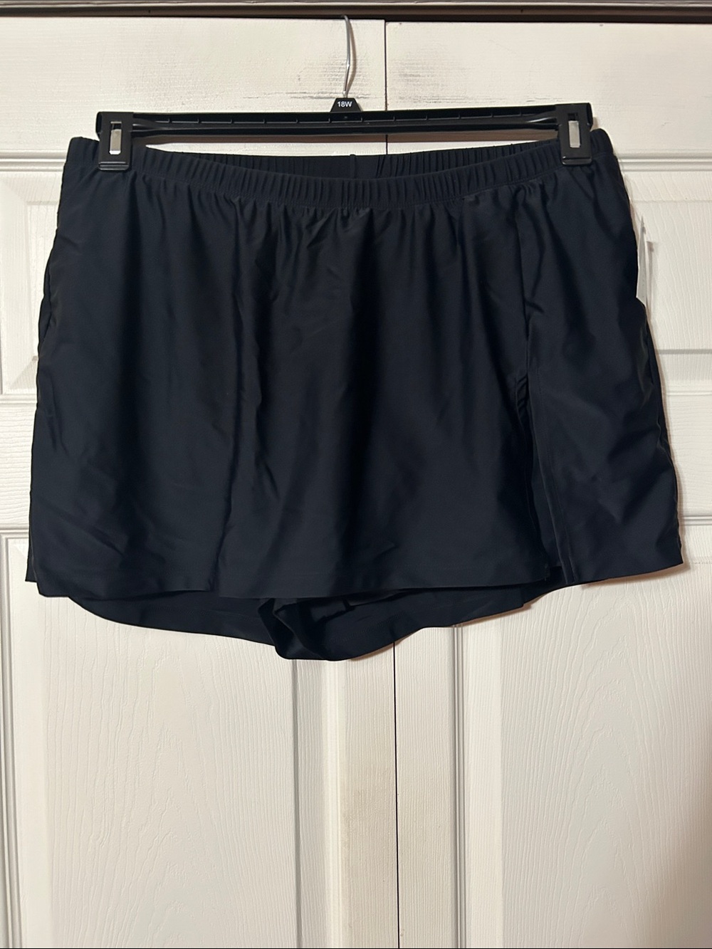 Catherines Black Active swim Short/Skort with Inner Liner